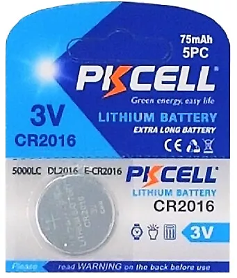 CR2016 PKCELL HQ Batteries 3V Lithium High Capacity 75mAh • £0.99