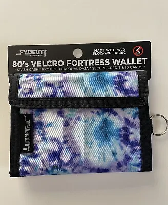 Fydelity 80s Tie Dye Retro Trifold Hook And Loop Wallet • $16.99