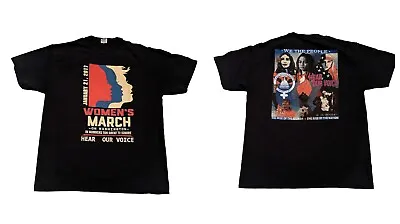 2017 Women's March On Washington Double Sided Print Rise Of The Woman Black  XL • $34.88