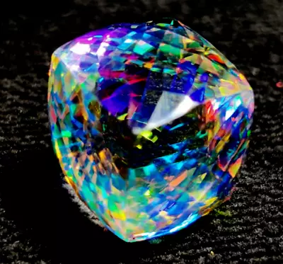 200 Ct+ Natural Rainbow Color Fancy Cube Mystic Topaz Loose Certified Gemstone • $36.74