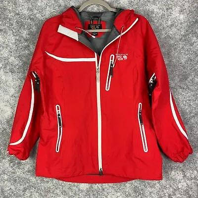 Mountain Hardwear Gore-Tex Jacket Pro Shell Womens Medium Red Zip Up Hooded Ski • $89.99