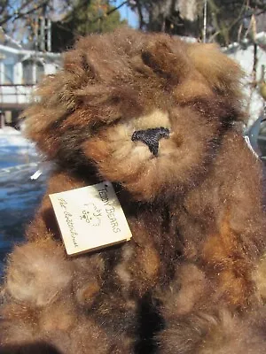 Vintage Real Fur Teddy Bear Ooak Tag Artist Opossum Mink Fox Sable Adorable 15  • $103.75