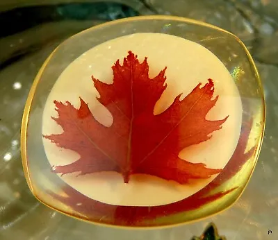 Unique Vtg Canada Maple Leaf Guilloche Enamel Reverse Lucite Mesh Bracelet Lot! • $12.50