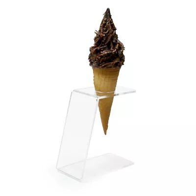 Acrylic Single Ice Cream Cone Holder Counter Top Display Stand Perspex Rack • £14.12