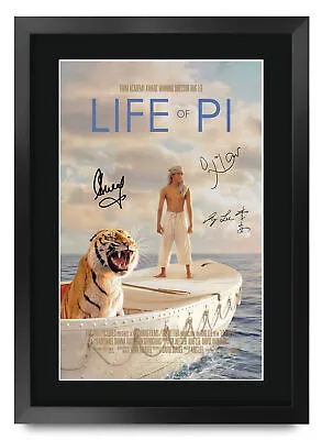 Life Of Pi Gift Poster Signed Autograph Picture Print For Movie Memorabilia Fans • £29.99