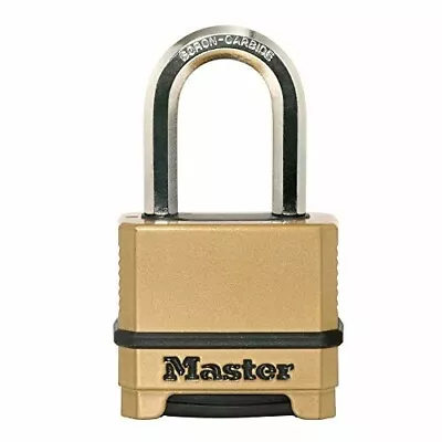 Master Lock Heavy Duty Outdoor Combination Lock 1-1/2 In. Shackle Brass Finish • $23.29