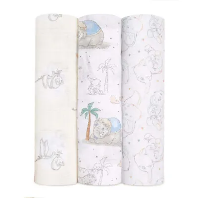 3PK Aden Anais Baby/Infant My Darling Dumbo Cotton Cloth Muslin Swaddle Blanket • $59