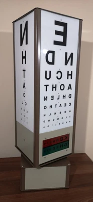 £199 • Buy Optician's  Freestanding Eye Test Light Box - Cool Lamp, Funky Home Decor 4 Side
