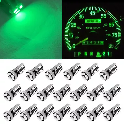 20PCS T5 Green 3 SMD 5630 LED Instrument Panel Dash Light Bulb 74 17 37 70 2721 • $12.32