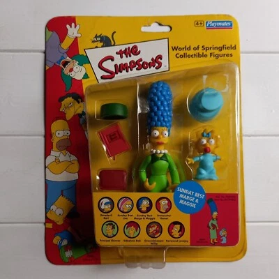 £20 • Buy The Simpsons Playmates Collectable Figures Sunday Best Marge & Maggie