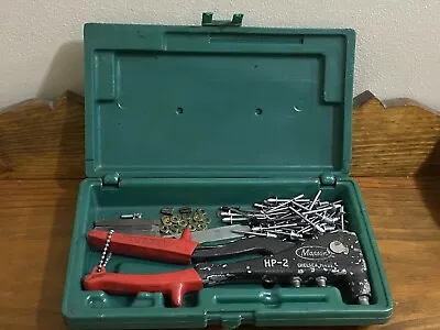 Marson HP-2 Kit Hand Riveter With Rivet Assortment Made In USA Rivets & Case • $29.95