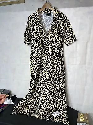 £10 • Buy Asos Design Ultimate Mid Tea Dress Leopard Print. New Tagged Size 16