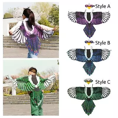 Eagle Bird Wings Costumes And Mask Eagle Dress Up Cape For Themed Parties • £10.99