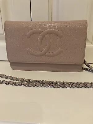 Chanel Wallet On A Chain Bag In Caviar Leather. • £1400