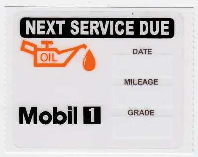 50 Mobil1 Mobil 1 LOGO STATIC CLING OIL CHANGE REMINDER STICKERS DECALS FREE S/H • $9.99
