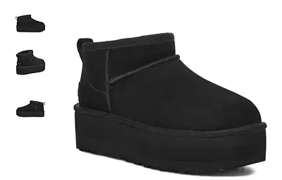 UGG Classic Ultra Mini Platform Black Suede Boot Women's US Sizes 5-12/NEW!!! • $129.95