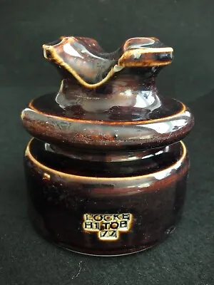 Vintage Rare Locke HI-Top 77 USA Porcelain Electrical Insulator Chocolate Brown • $10