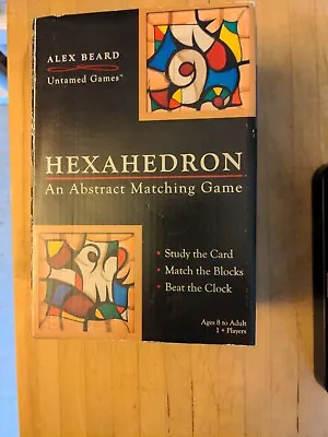 2009 HEXAHEDRON WOOD BOARD GAME Abstract Matching Brain Teasers  Alex Beard NIB • $19.95