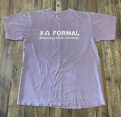 $12 • Buy 2009 Chi Omega Mississippi State Sorority Formal Garment-Dyed T Shirt M Berry