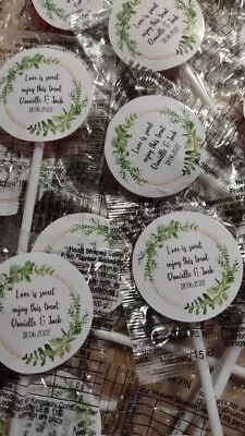 £9 • Buy Wedding Favour Heart Lollies Cherry Flavour Party Personalised Christening Baby 