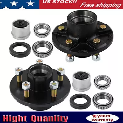 New 5 Lugs Trailer Idler Hub Kit 5 On 4.5 For 3500 Lbs Axle 5x4.5 (Pack 2) • $53.92