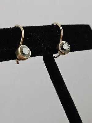 Vintage Sapphire Earrings Sterling Silver Pierced Tested Sapphire Tested Silver • $30