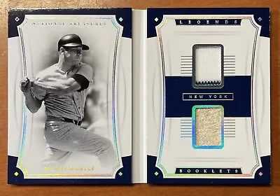 2017 Panini National Treasures Mickey Mantle Booklet Dual Jersey Material #/25 • $199.99