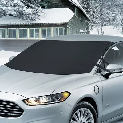 Car Windshield Snow Cover Magnetic Ice Frost Sun Shade Mirror Protector Winter • $29.99