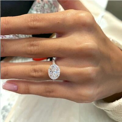 $3328.39 • Buy 14K Rose Gold Engagement Ring Lab Created 1.75ct Diamond Hidden Halo VS1 F Gift
