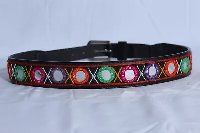 Women's Vintage Sand Castle Belt Indian Mirror Tapestry Style Sz Medium • $18