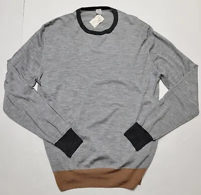 $148.50 • Buy $495 Eleventy Platinum 2XL Gray Brown Merino Wool Silk Crewneck Men's Sweater
