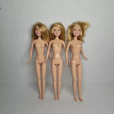 Mary Kate And Ashley Olsen Dolls Nude Lot Of 3 Dolls Mattel 2001 - Lot E • $34.99