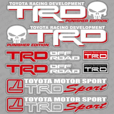 $8.99 • Buy Toyota TRD Sport Punisher Edition Racing Development Car Sticker 3D Decal Stripe