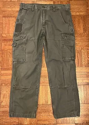 Carhartt B342 MOS Relaxed Fit Ripstop Double Knee Cargo Work Pants Men's 36x30 • $34.89