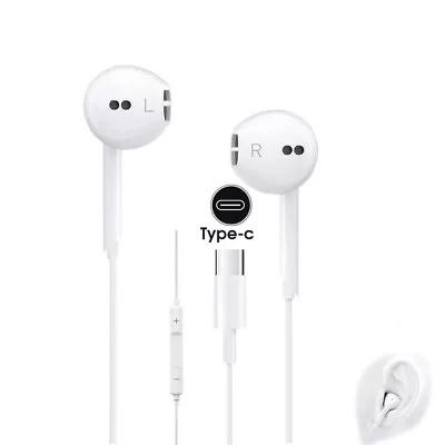 Type-c Connection Earphones Headphones For Ipad Pro Air Samsung Andriod Phones • £3.99