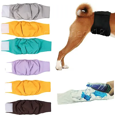 £4.60 • Buy S-XL Male Dog Puppy Pet Nappy Diapers Belly Wrap Band Sanitary Pant Underpant UK