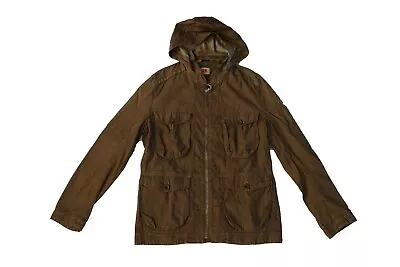 $291.26 • Buy New Hugo Boss Mens Brown Designer Long Rain Parka Suit Jacket Coat Large XL £399