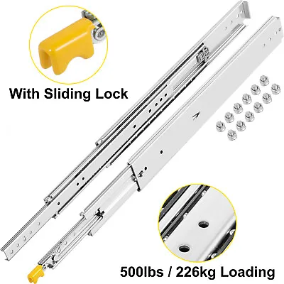 28'' Pair Heavy Duty Fully Extension Ball Bearing Drawer Runners Slide Runner • £32.39