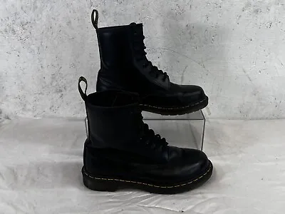 Doc Dr Martens 1460 Black Leather Boots US 9 Lace Up Vintage 90s Grunge • $100