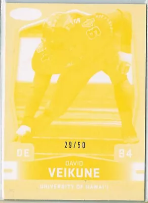 2009 SAGE Hit David Veikune Make Ready Yellow /50 Hawaii #MR-94 Cleveland Browns • $3.49
