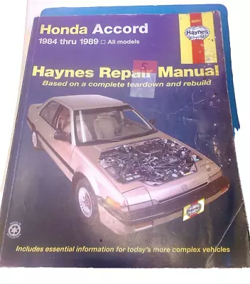 Honda Accord Haynes Repair Manual '84-89 Shop Book Mechanic Educational Learning • $8.99