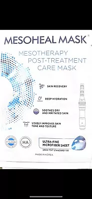 5 X Mesotherapy MESOHEAL Microneedle Post-treatment Healing Skincare Face Mask • £35