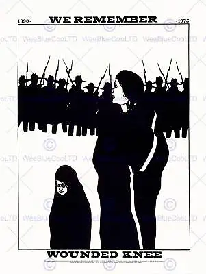 £9.99 • Buy Civil Rights Equality Native American Wounded Knee Art Print Poster Cc1670