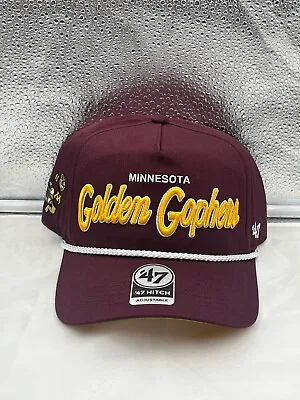 Minnesota Golden Gophers NCAA '47 Brand Red Hitch Script Adjustable Snapback Hat • $38