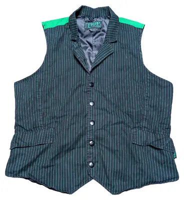 Vintage TRIPP NYC Vest Mens XL  Rave Dang Goodman Toxic Green Joker Punk Grunge • $20