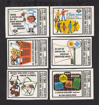 Series Of Old Czechoslovakian Matchbox Labels From 1978 /7401-7406/ • $0.99