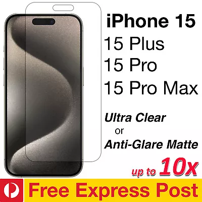 [FREE EXPRESS] Clear | Matte Screen Protector Film For IPhone 15 Pro Max 15 Plus • $14.99