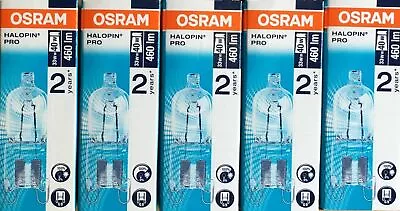 £17 • Buy 5x Osram 33W=40W G9 2pin Halopin Halogen Capsule Clear Dimmable Light Bulb 66733