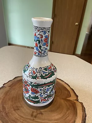 Vintage-Metaxa Greek Liquor Decanter With Floral Design Made In Greece 10” Tall • $4.99