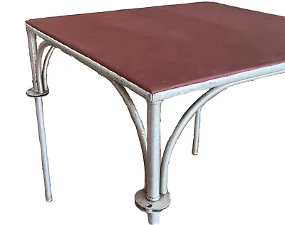 McArthur Art Deco Machine Age Streamline Aluminum Industrial Dining Table Vtg • $499.99